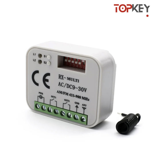 RÉCEPTEUR RADIO RF 2 CANAUX AUTOMATISME DES PORTAILS TK-RX