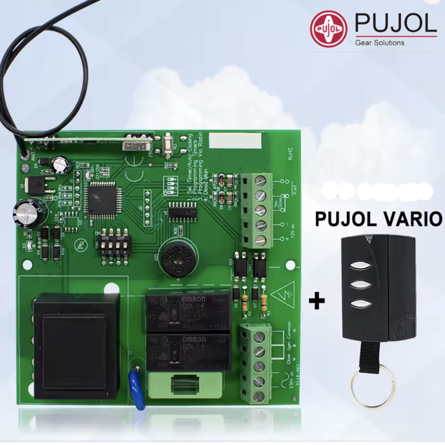 RECEPTEUR RIDEAU METALLIQUE PUJOL JUNIOR D PRO FC + 1 TELECOMMANDE PUJOL VARIO