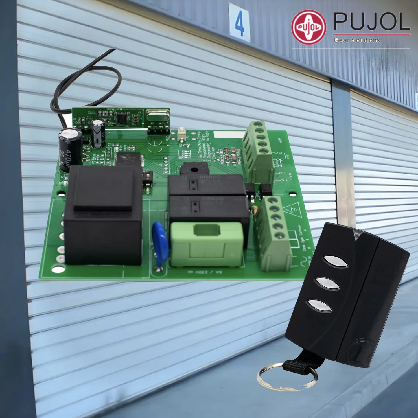 RECEPTEUR RIDEAU METALLIQUE PUJOL JUNIOR D PRO FC + 1 TELECOMMANDE PUJOL VARIO